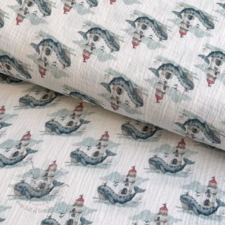 Dvoslojna gaza/muslin Sweeties design A