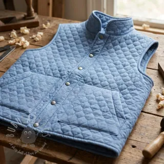 Prešita tkanina JEANS blue
