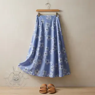 Bombažna tkanina JEANS Chambre LUXURY JACQUARD Flowers jeans