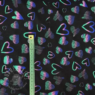 Jersey Hearts black digital print