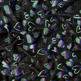 Jersey Hearts black digital print