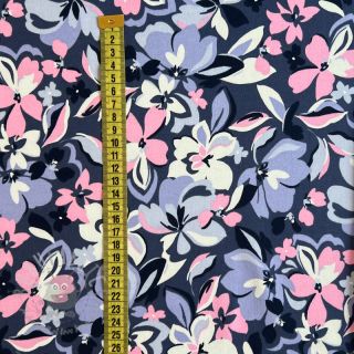 Prevešanka Bright flowers design blue pink