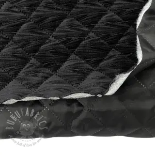 Prešita tkanina VELVET STEPPED black