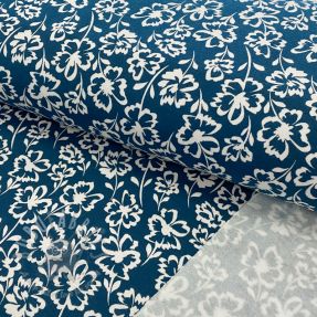 Kosmatena prevešanka SOFT Imprint flowers petrol