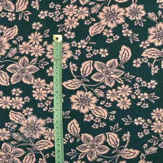 Kosmatena prevešanka SOFT Flowers emerald