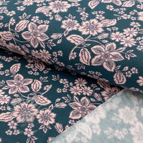 Kosmatena prevešanka SOFT Flowers emerald