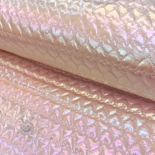 Prešita tkanina Fancy hearts pink