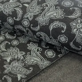 Kosmatena prevešanka Paisley anthracite melange
