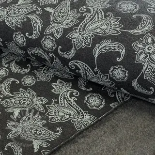 Kosmatena prevešanka Paisley anthracite melange