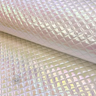 Prešita tkanina Fancy diamonds offwhite