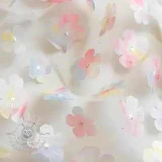 Til RETRO Flowers light blue