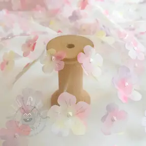 Til RETRO Flowers light pink