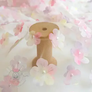 Til RETRO Flowers light pink
