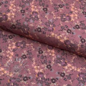 Viskoza ROSELLA STRETCH Tossed flowers rosewood digital print