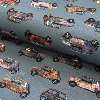 Dekorativno blago Cars blue shadow digital print