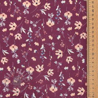 Bombažna tkanina Flowers berry digital print