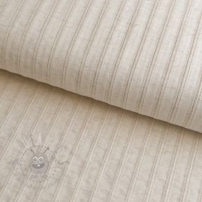 Bombažna tkanina LINEN JACQUARD Stripes beige