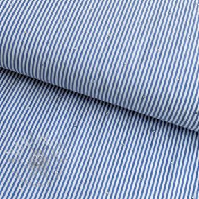 Bombažna tkanina YARN DYED Stripes with studs blue