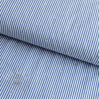 Bombažna tkanina YARN DYED Stripes with studs blue