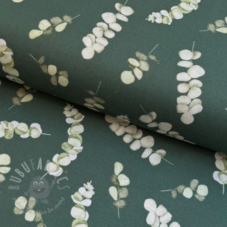 Dekorativno blago Eucalyptus dark green digital print
