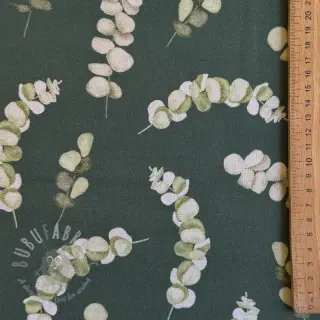 Dekorativno blago Eucalyptus dark green digital print
