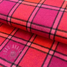 Blago za ženski kostim BRUSHED Check cerise