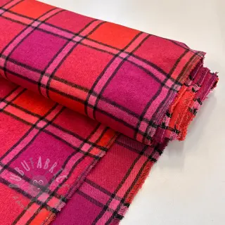 Blago za ženski kostim BRUSHED Check cerise