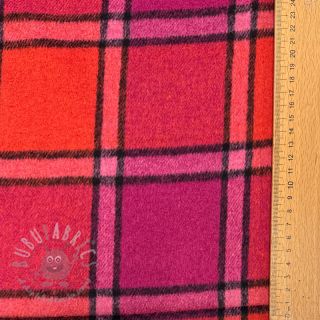 Blago za ženski kostim BRUSHED Check cerise