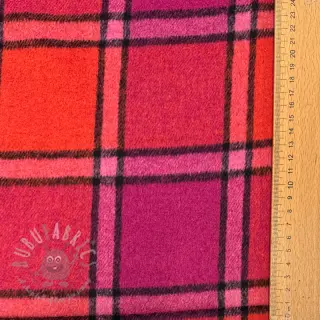 Blago za ženski kostim BRUSHED Check cerise