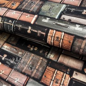 Dekorativno blago Suitcases grey digital print