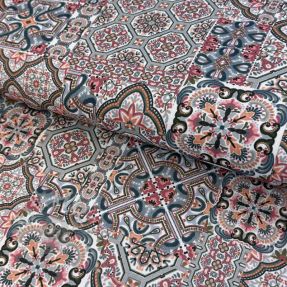 Dekorativno blago Mozaic navy digital print