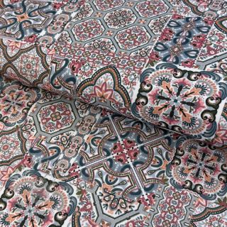 Dekorativno blago Mozaic navy digital print