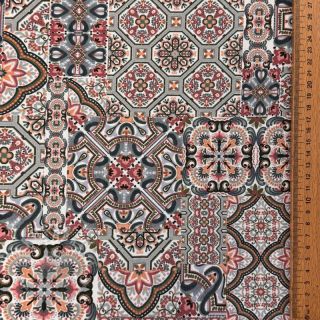 Dekorativno blago Mozaic navy digital print