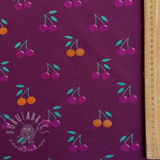 Jersey GLITTER Cherries berry