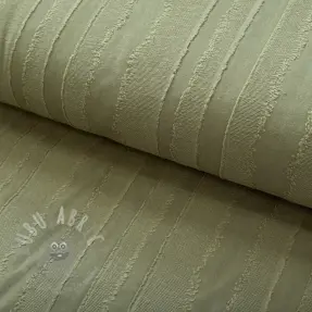 Bombažna tkanina JACQUARD Stripes army green