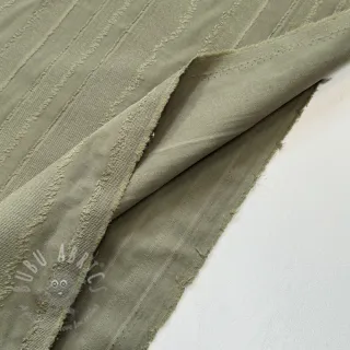 Bombažna tkanina JACQUARD Stripes army green