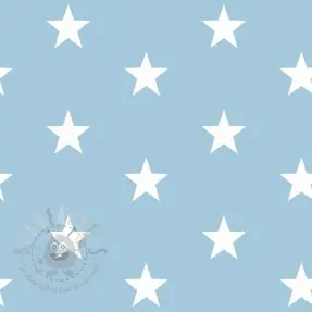 Bombažna tkanina Stars light blue