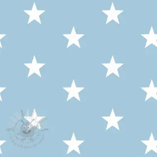 Bombažna tkanina Stars light blue