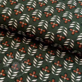 Dekorativno blago Flowers old green
