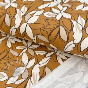 Prevešanka Big flowers ochre digital print