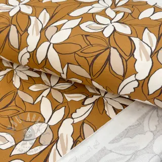 Prevešanka Big flowers ochre digital print