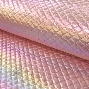 Prešita tkanina Fancy diamonds light pink