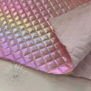 Prešita tkanina Fancy diamonds light pink