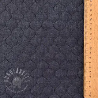 Prešita tkanina JEANS marine