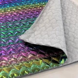 Prešita tkanina Fancy hearts multi