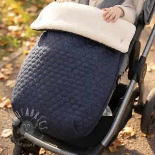Prešita tkanina JEANS marine