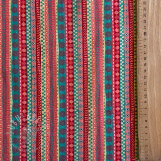 Bombažna tkaninaBubble Stripe design A digital print