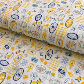 Bombažna tkanina Bubble Stripe design C digital print