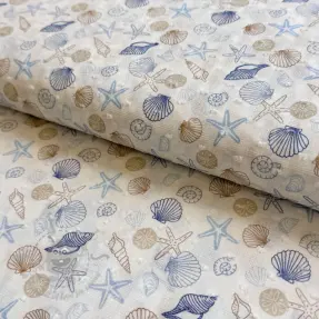 Bombažna tkanina DOBBY Shells digital print