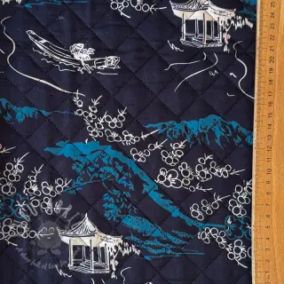 Bombažna tkanina QUILT DOUBLE SIDED Square design B